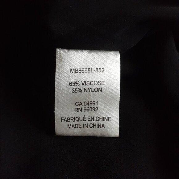 Dalia Women's Size L Black Burnt Velvet Floral Sheer Ruffle Sleeveless Blouse - Picture 5 of 12